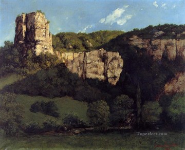 オルナンの谷の禿げた岩の風景写実主義の画家ギュスターヴ・クールベ Oil Paintings